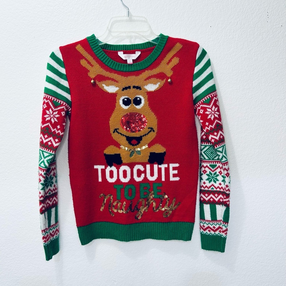 Christmas Sweater No Boundaries Juniors’ XS